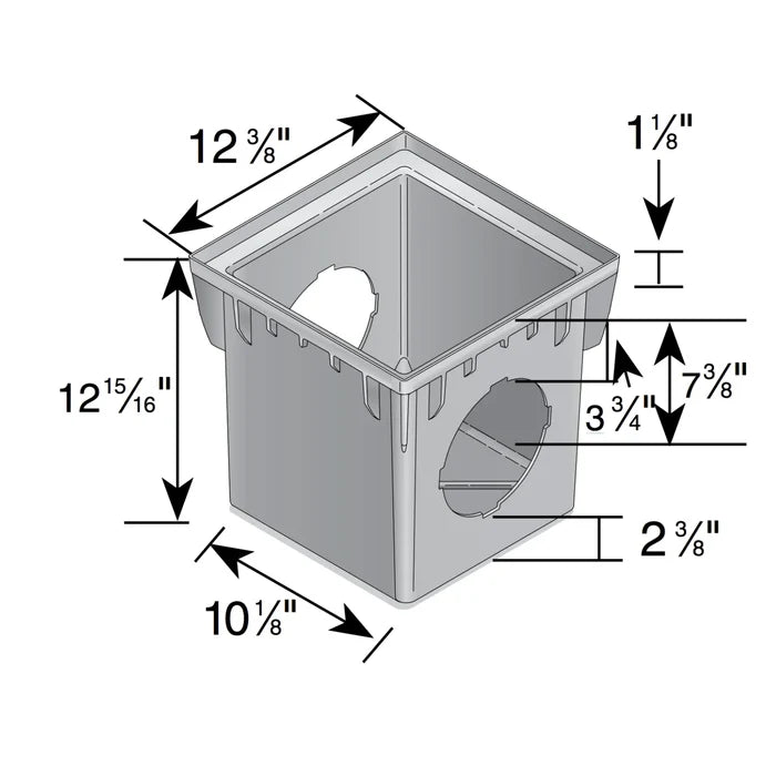 NDS - 1200GRKIT - 12'' Square 2-Hole Basin Kit (Green Grate)