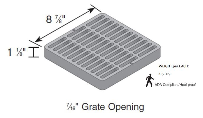 NDS - 980 - 9" Square Grate, Black