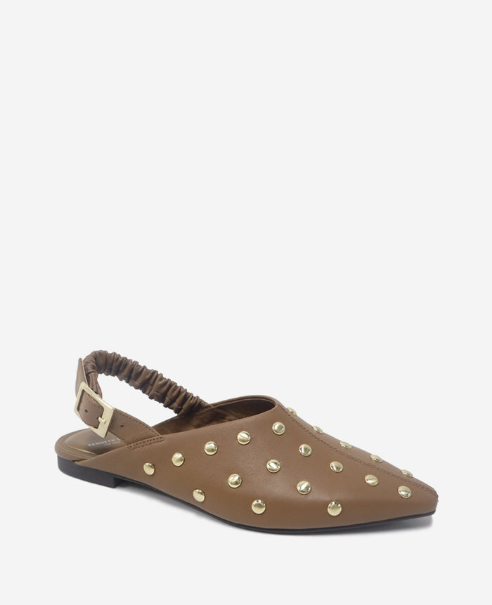 Nicola Studded Leather Slingback Sandal