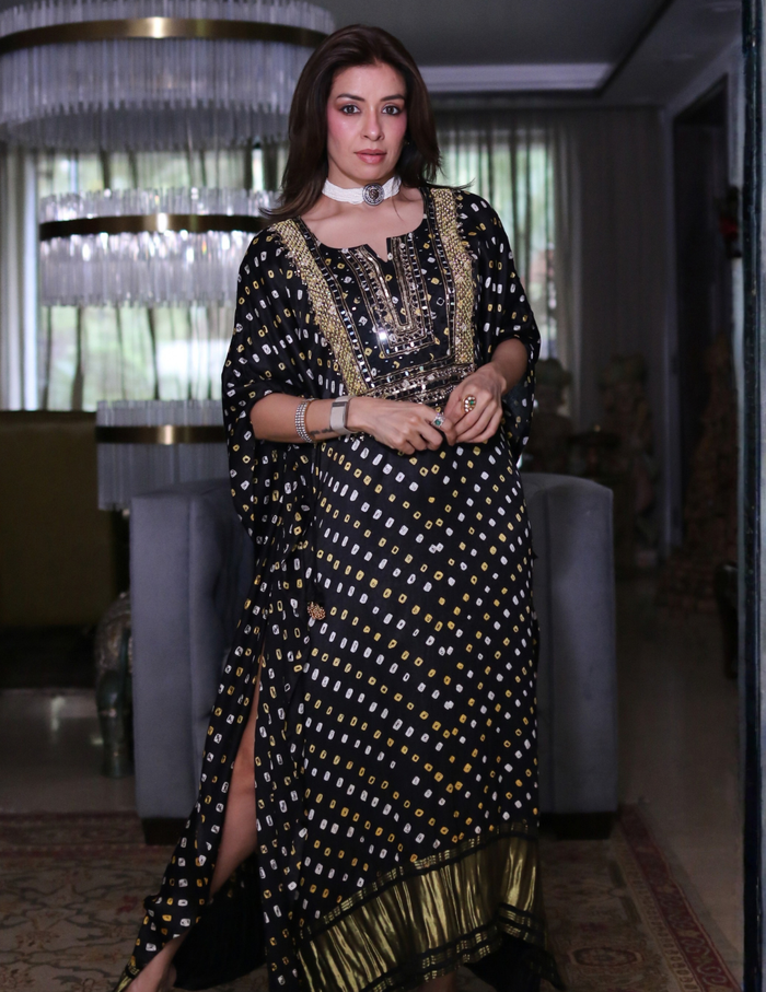 Noiré Bandhani Kaftan