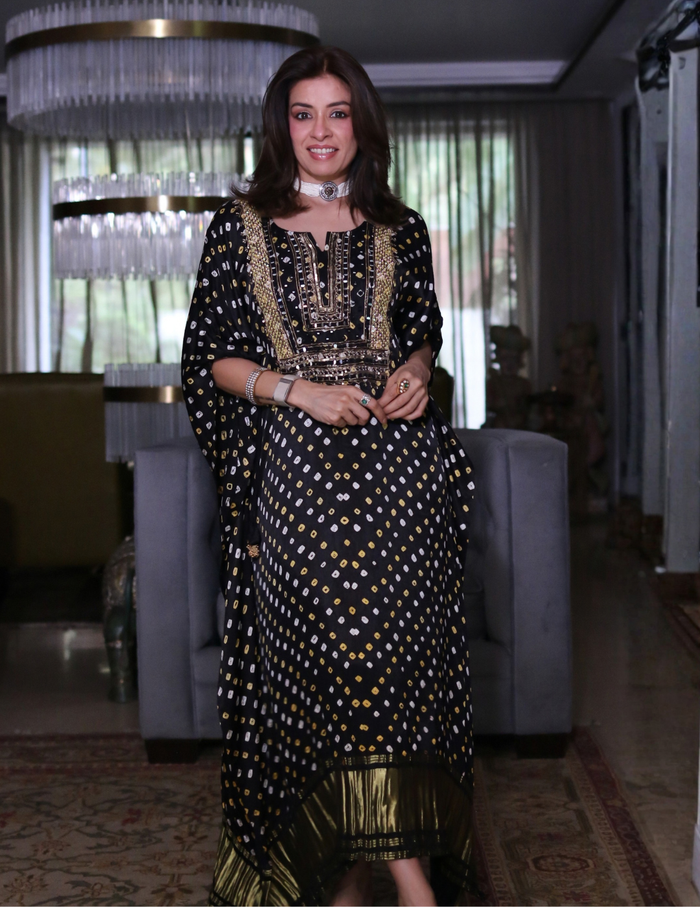 Noiré Bandhani Kaftan