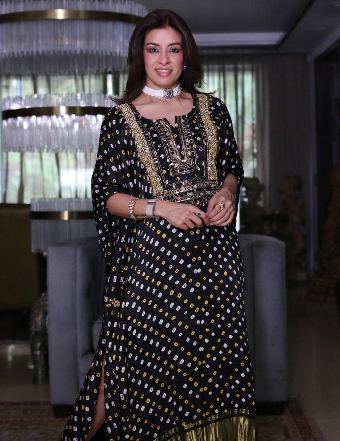 Noiré Bandhani Kaftan
