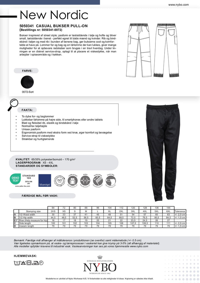 Nybo Svarta Unisex New Nordic-byxor