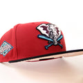 Oakland Athletics 25TH Anniversary New Era 59Fifty Fitted Hat (PINOT RED BLACK CORDUROY BLUSH SKY Under Brim)