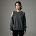 Sweatshirt ample épaules dénudées col rond femme - Koreanxwear - Taille S