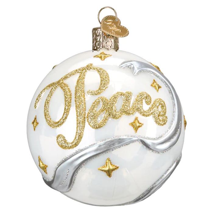 Old World Christmas Peace & Joy Round Ornament