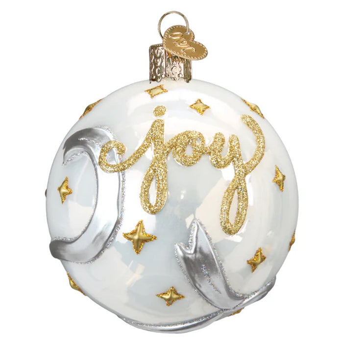 Old World Christmas Peace & Joy Round Ornament