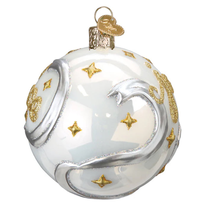 Old World Christmas Peace & Joy Round Ornament