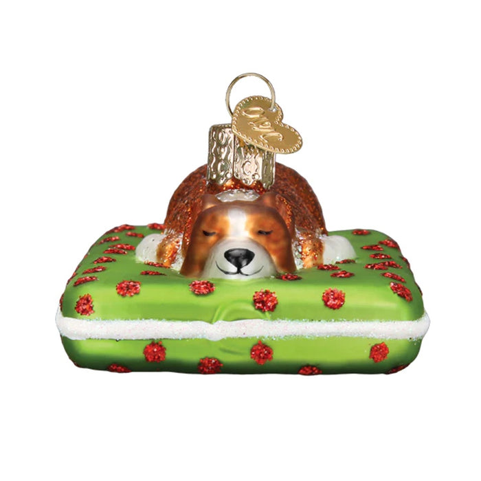 Old World Christmas Sleepy Corgi Ornament