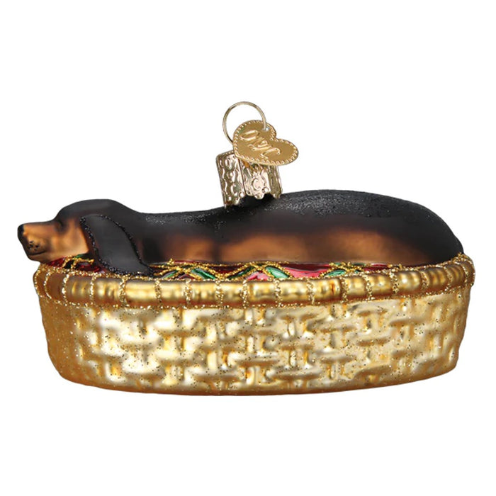 Old World Christmas Sleepy Dachshund Ornament