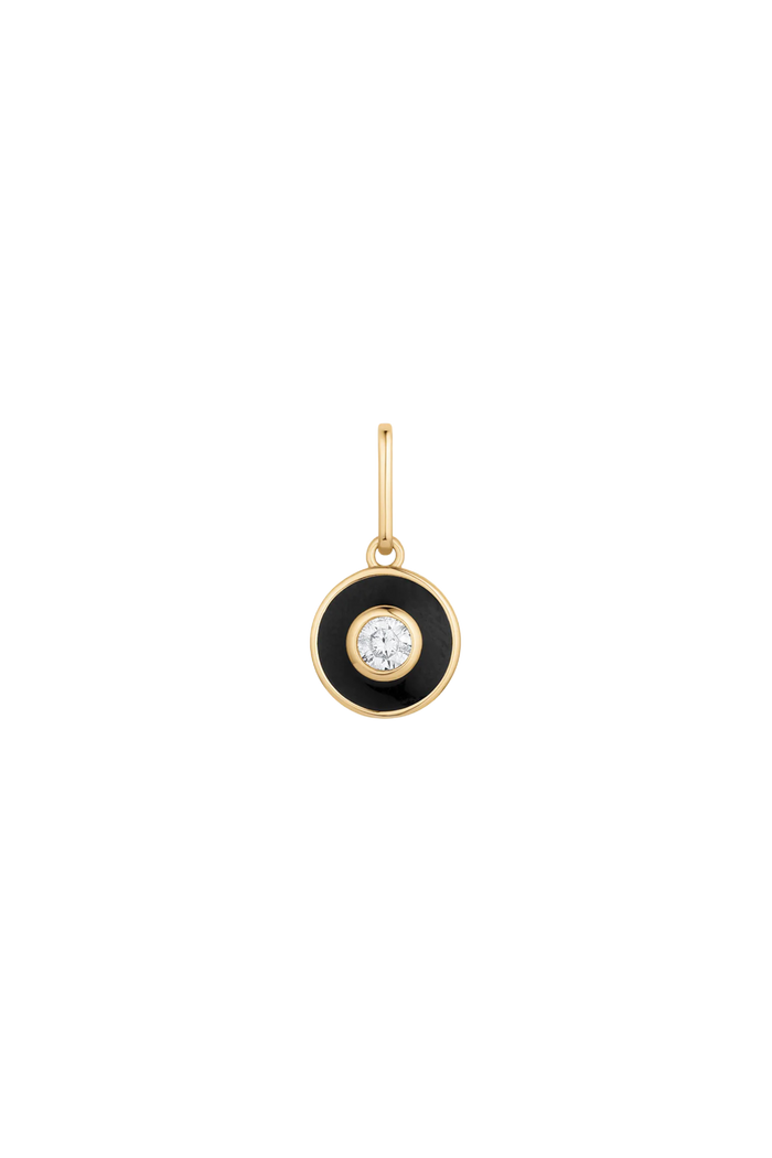 Thatch Olivet Enamel Charm in black