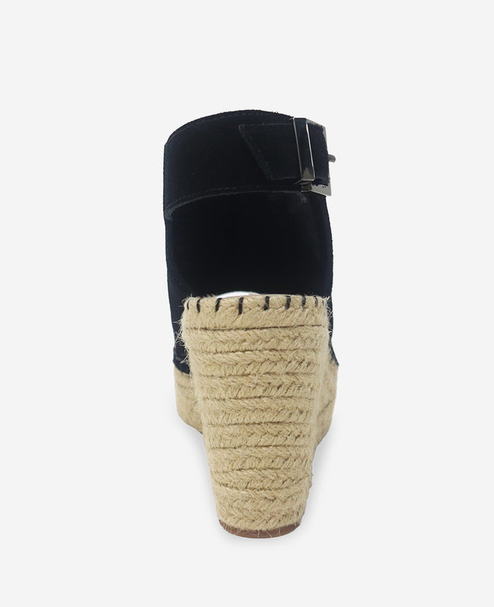 Olivia Suede Espadrille Wedge Sandal