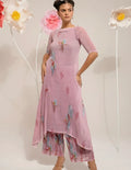 Onion Pink Lotus Kurta Set