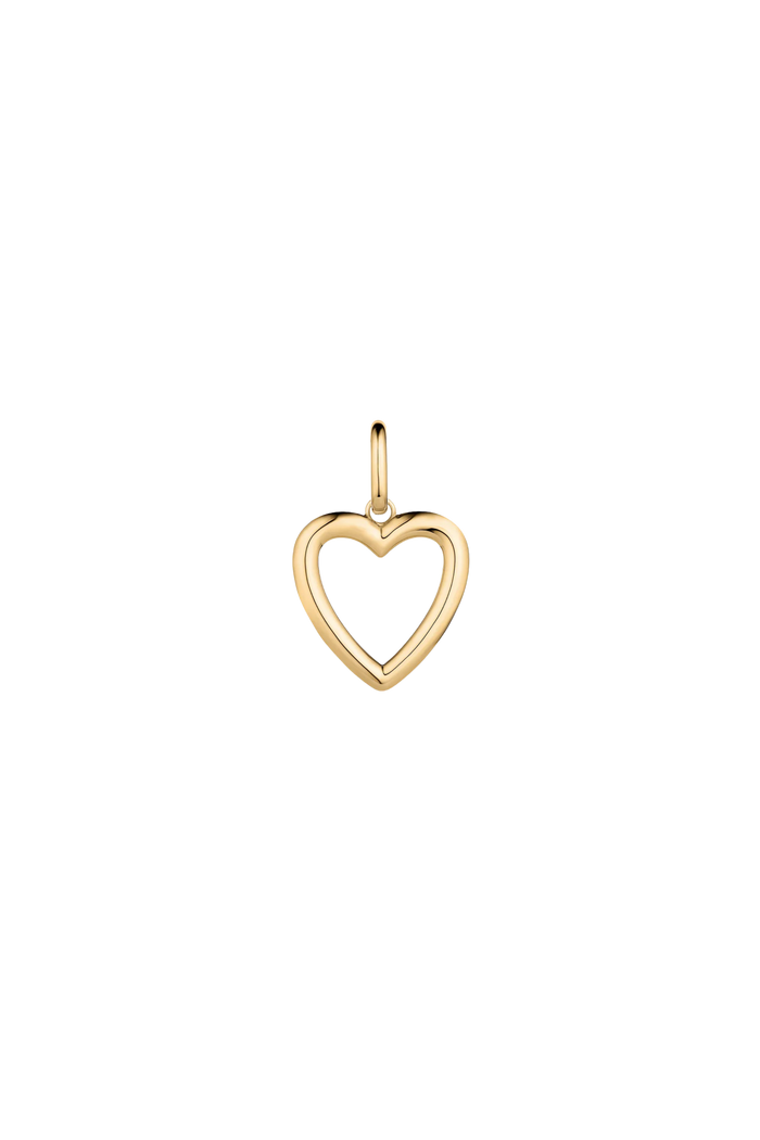 Thatch Open Heart Clip Charm in gold