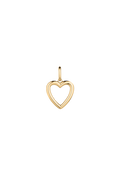 Thatch Open Heart Clip Charm in gold