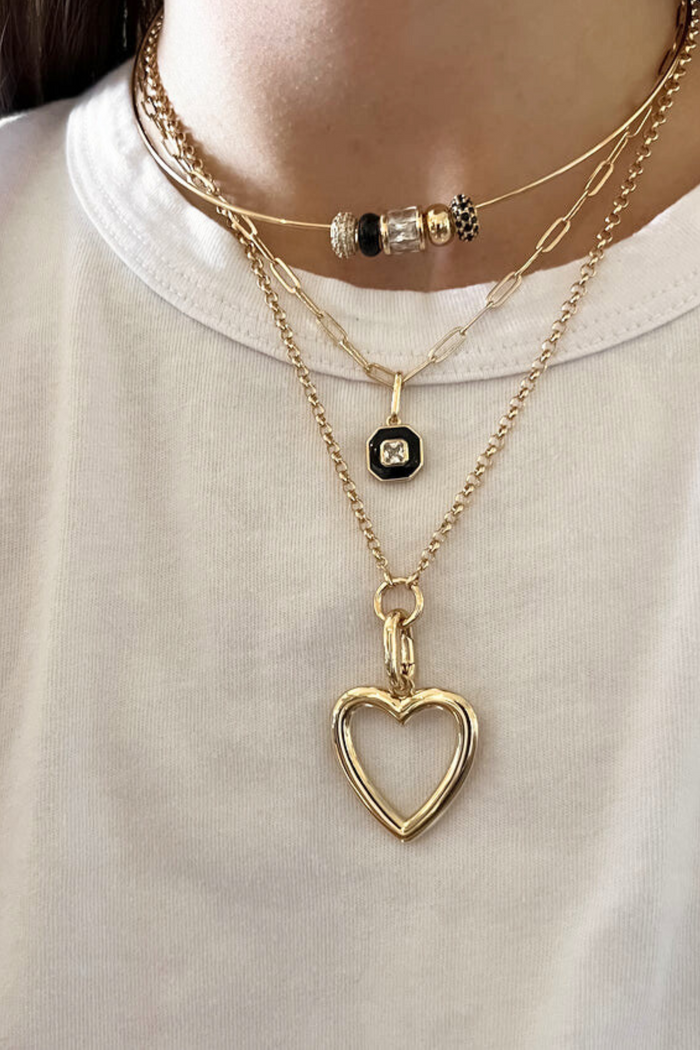 Open Heart Clip Charm