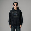 Sweat à capuche oversize noir homme avec logo dégradé - Koreanxwear - Taille M