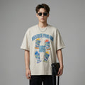 T-shirt oversize en coton imprimé glace, style streetwear décontracté pour l'été. - Taille M