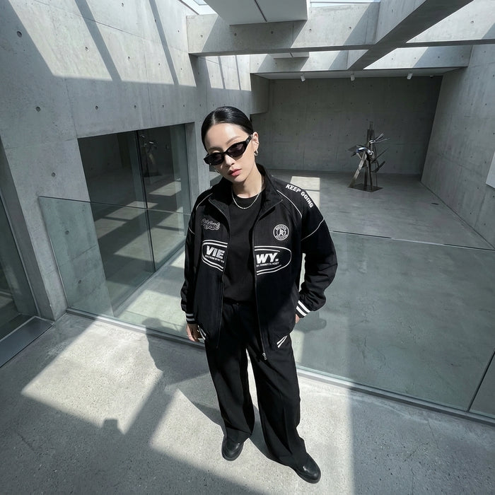 Veste bomber oversize avec imprimé lettres - K-fashion