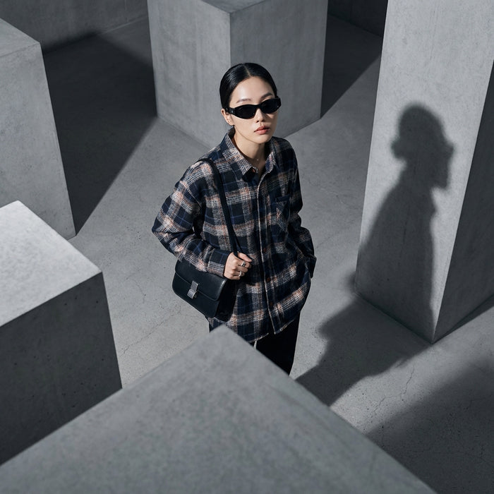 Chemise à carreaux oversize unisexe - Style streetwear K-fashion