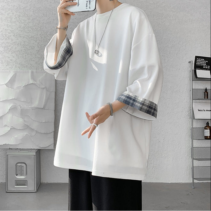 Oversize Plaid T-shirt