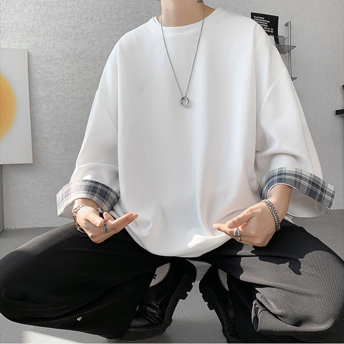 Oversize Plaid T-shirt