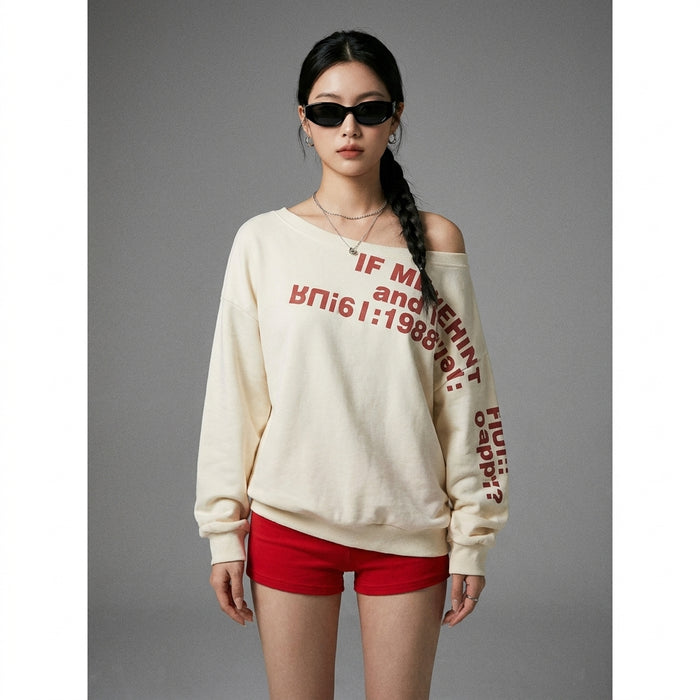 Hoodie oversize imprimé couleur abricot - Koreanxwear - Taille S