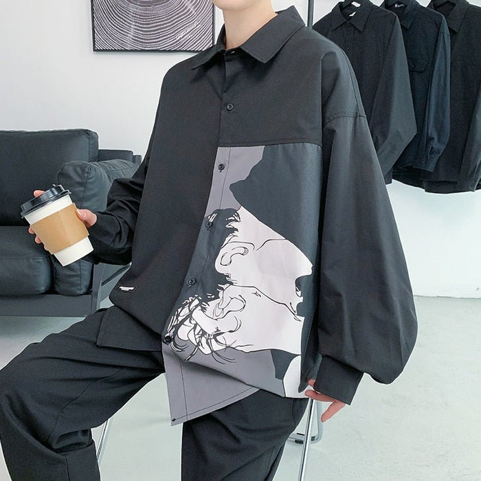 Chemise oversize streetart - KoreanxWear