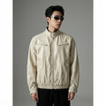 Veste oversize streetwear noire et beige - K-fashion femme - Taille S