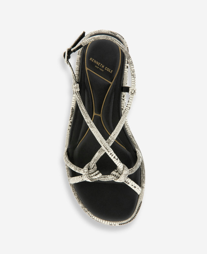 Paria Embossed Knot Detail Sandal