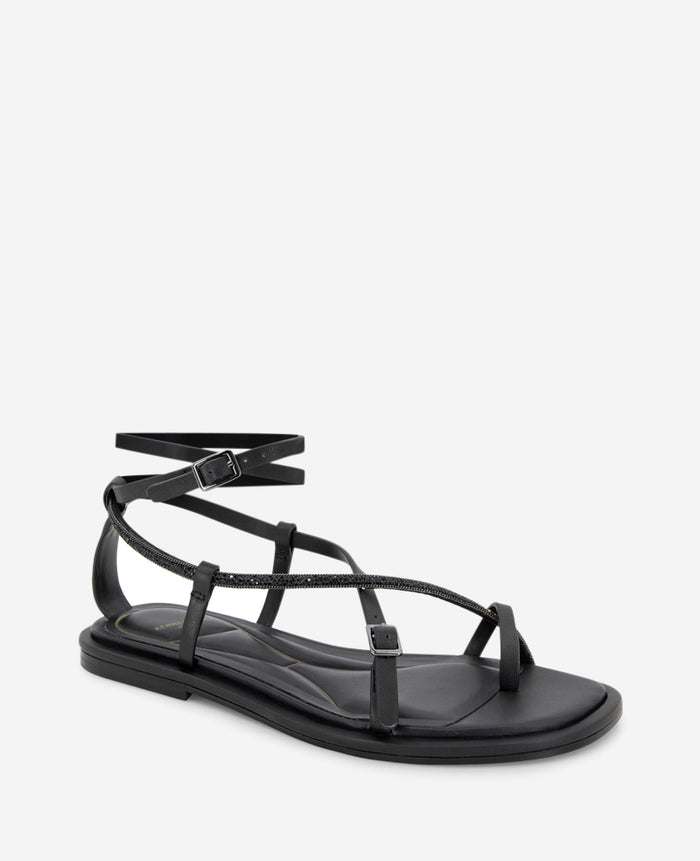 Paros Leather Beaded Sandal