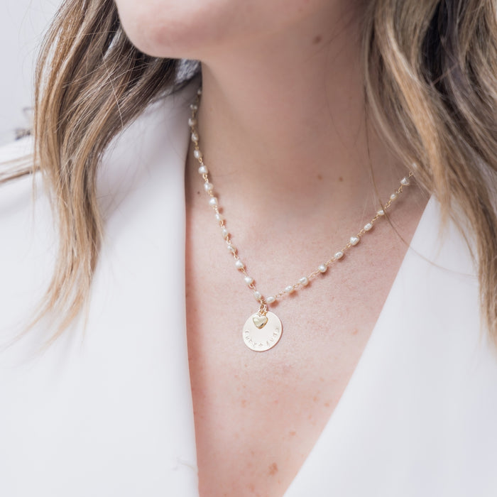taudrey pearl of my heart necklace