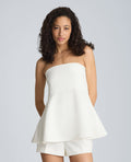 Peplum Strapless Top