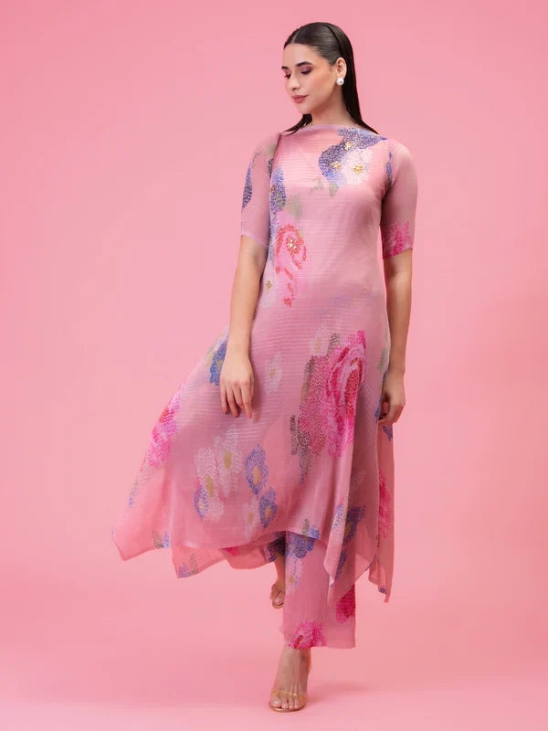 Women's blush pink kurta set