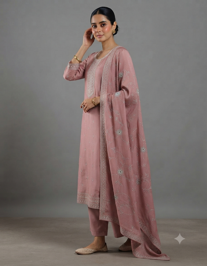 Pink Kurta Suit Set
