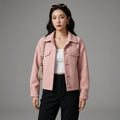 Veste chemise courte rose pour femme - Mode K-fashion - Taille S