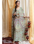 Jabeen Pista Moroccan Satin Silk Festive Dress