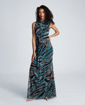 Pleated Bodice Maxi Dress