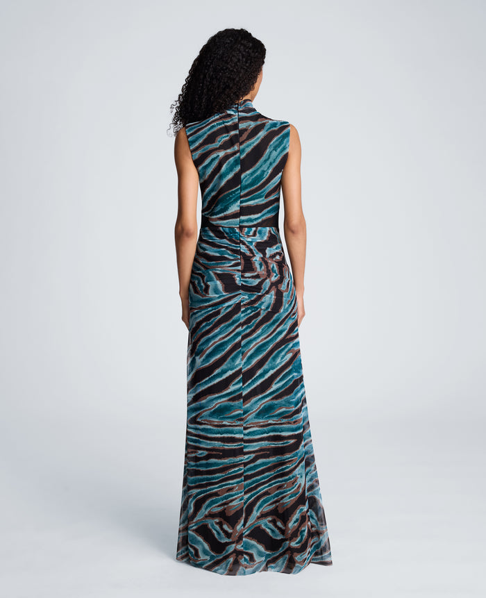 Pleated Bodice Maxi Dress