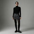 Jupe courte à carreaux taille haute style streetwear - Koreanxwear - Taille S
