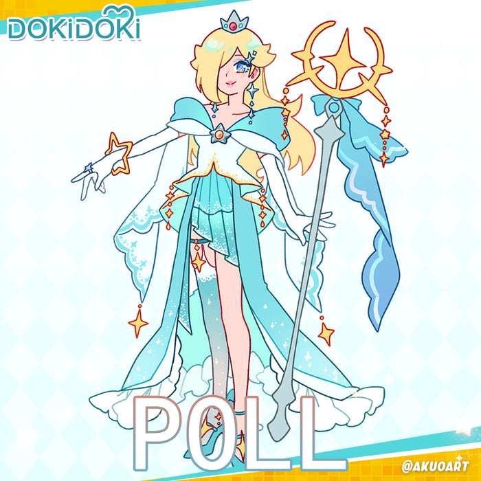 【POLL】$5 Deposit =10% OFF Coupon DokiDoki Game Cosplay Princess Costume Doujin Goddess of the Stars