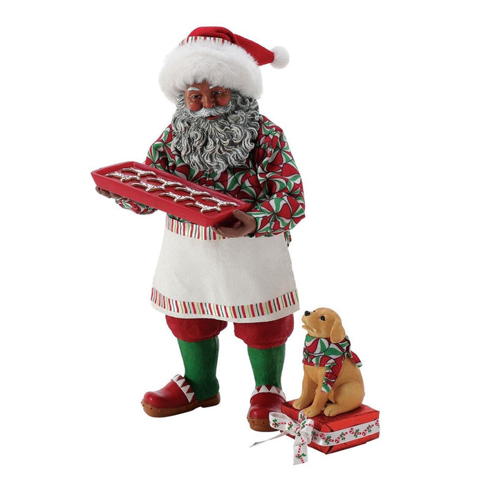 Possible Dreams Clothtique Peppermint Barking AA Santa Figurine