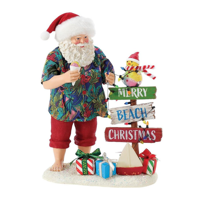 Possible Dreams Clothtique Tutti Frutti Santa Figurine