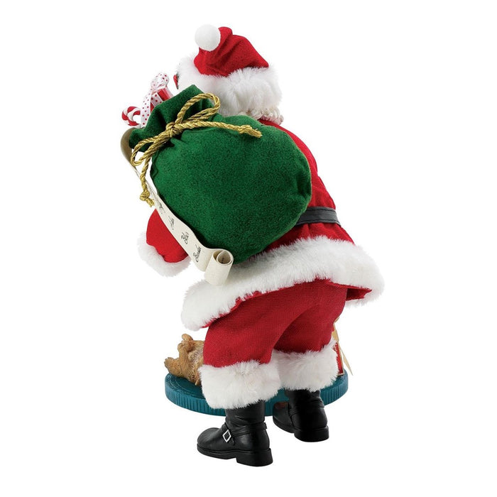 Possible Dreams Clothtique Whiskering You A Merry Christmas Santa Figurine