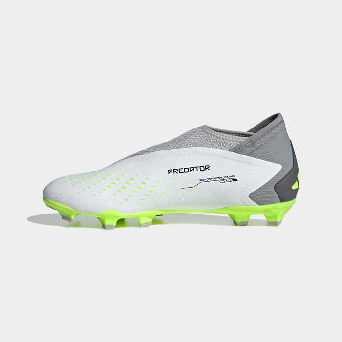 adidas Predator Accuracy.3 Laceless Firm Ground Soccer Cleats | White/Black | Men's