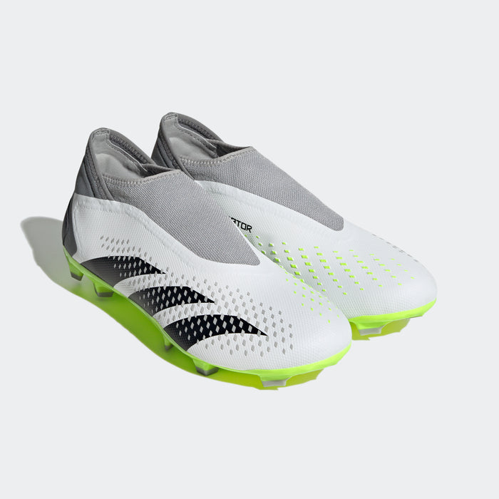 adidas Predator Accuracy.3 Laceless Firm Ground Soccer Cleats | White/Black | Men's