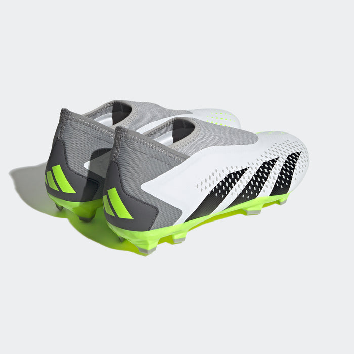 adidas Predator Accuracy.3 Laceless Firm Ground Soccer Cleats | White/Black | Men's