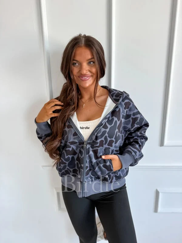 PREORDER: Blackout Duck Camo Zip Hoodie // 3-4 weeks eta