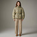 Veste courte imprimée femme, manches amovibles, style K-fashion moderne. - Taille S
