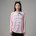 T-shirt manches longues imprimé col V femme - K-fashion Coréenne - Taille S